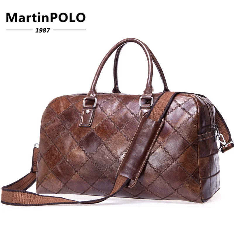 

Men Travel Bags Genuine Leather Suitcases Traveling Bags Messenger Men's Shoulder Bag for Travel Duffle Bag Big Luggage MLT8885