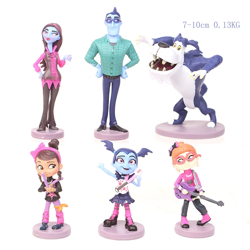 

6pcs/set 7-9cm Junior Vampirina Doll Toys Vamp Batwoman Girl Action Figure PVC Toys For Children Kids Birthday Party Gift Boneca