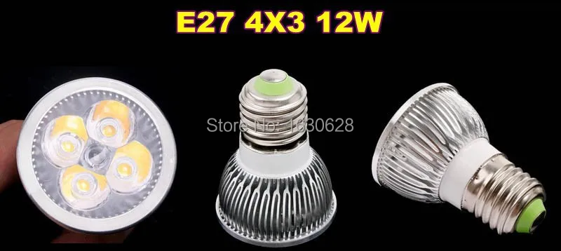 X400 высокой мощности cree led лампы затемнения E27 9 Вт 12 Вт 15 Вт 85-265 В LED прожектор Светодиодные лампы светильник освещения