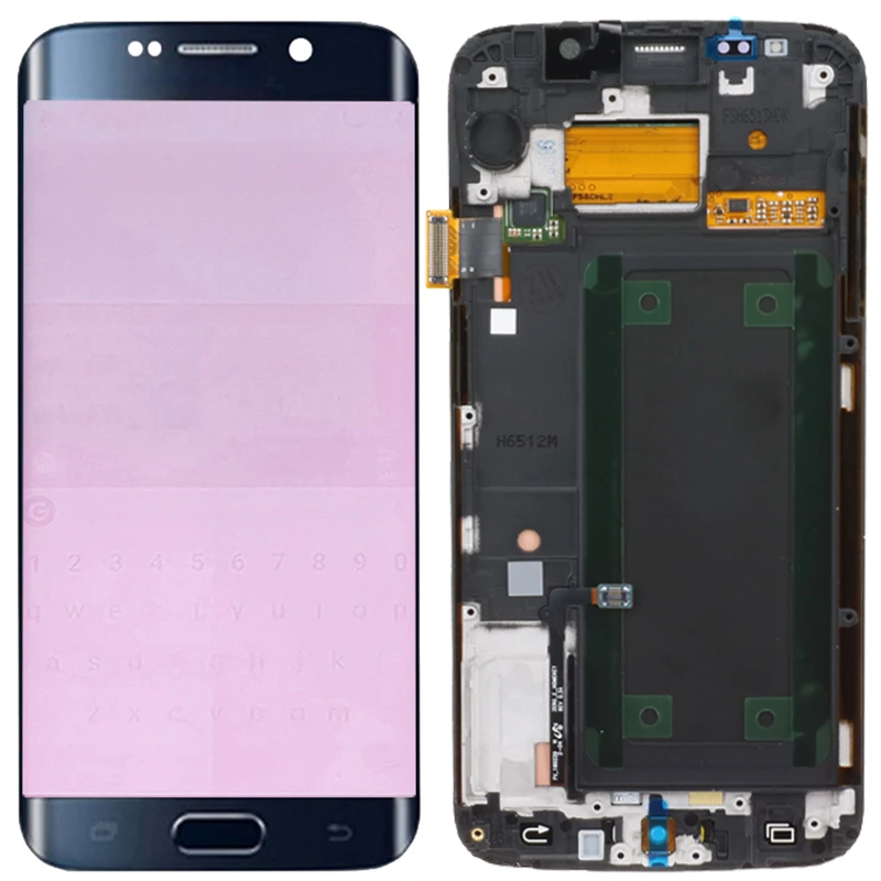 Оригинальный G925F ЖК дисплей для samsung Galaxy S6 Edge рамка сенсорный экран с красными