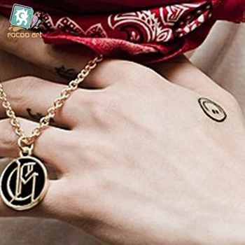 

HC-124 Waterproof Temporary Tattoo Stickers Bigbang G-dragon Cartoon Smile And Lightning Fake Tattoo Women Finger Kawaii Tattoo