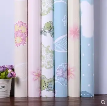

PVC self-adhesive wallpaper children's room waterproof self-adhesive wallpaper girls bedroom dormitory renovation stickers