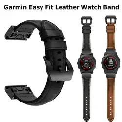 Кожаный ремешок для смарт-часов Garmin 5X/5X Plus/Redmi 3/3 HR/Foretrex 601/701/Forerunner 935/подход S60 простого кроя ремешок для часов из натуральной кожи