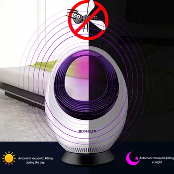 

Behogar USB Powered Electric Silent Photocatalyst LED Mosquito Insect Killer Trap Light Lamp Outdoor Pest Control Repellent