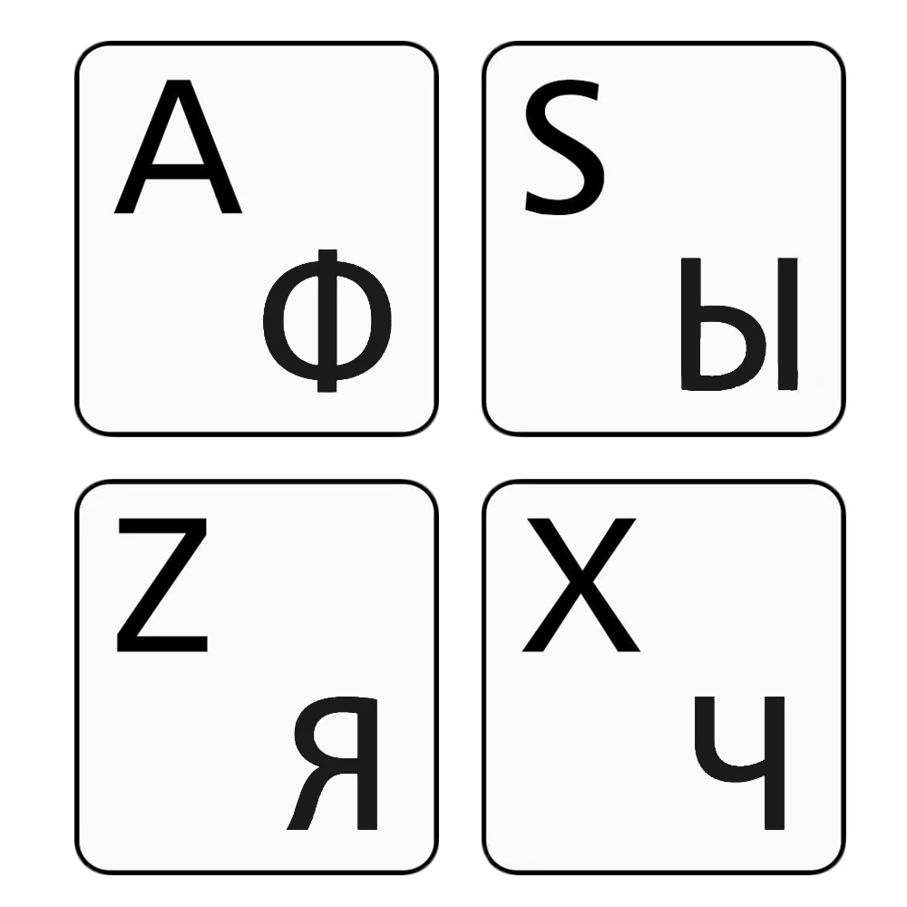Прозрачная Водонепроницаемая наклейка на клавиатуру Elisona с русскими буквами