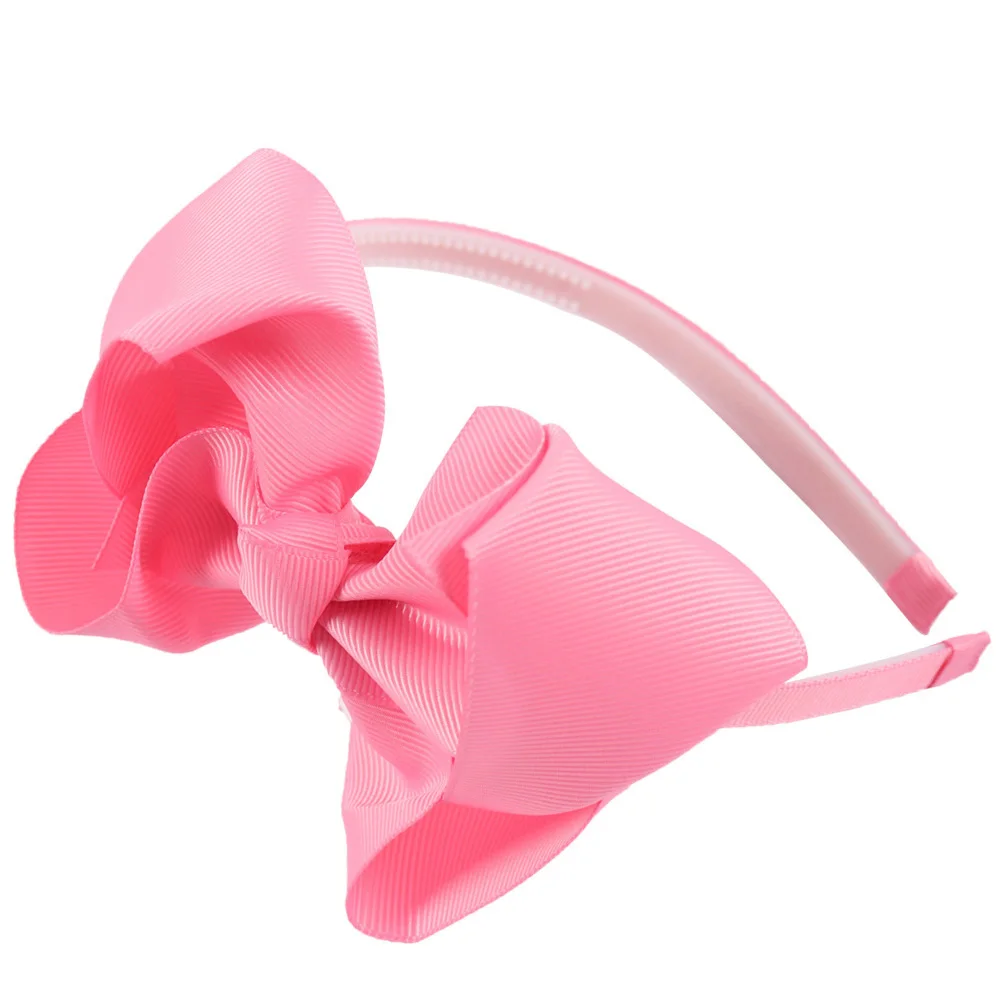 2-Pcs-Lot-New-Style-Girls-Hair-Bands-With-Teeth-Band-Solid-Color-Hairbows-For-Dance