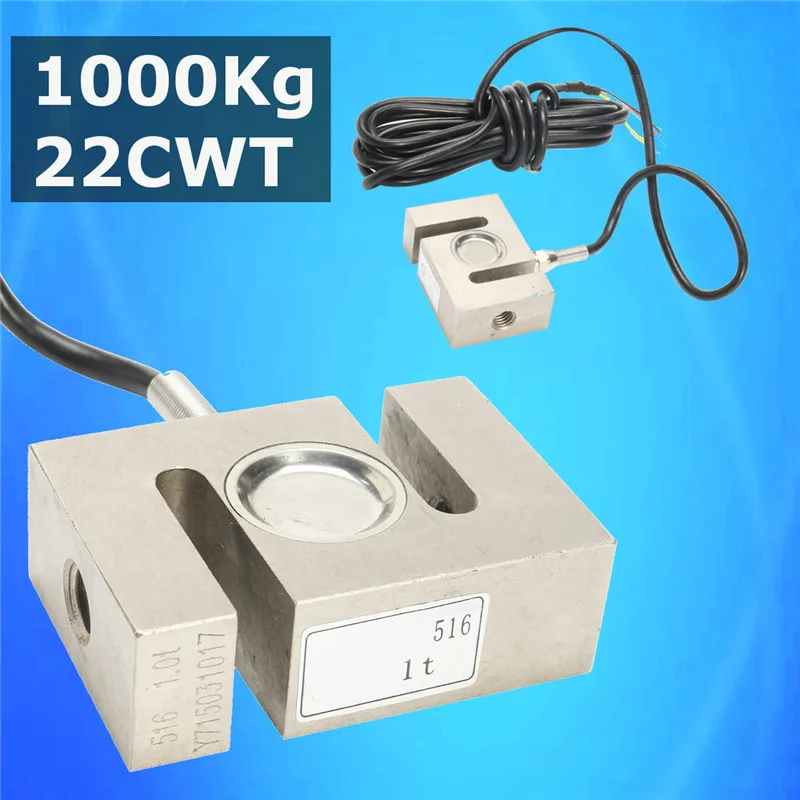 

S TYPE 1000kg/22CWT Beam Load Cell Scale Weight Weighting Sensor With Cable Electronic Measuring Tools Accessories