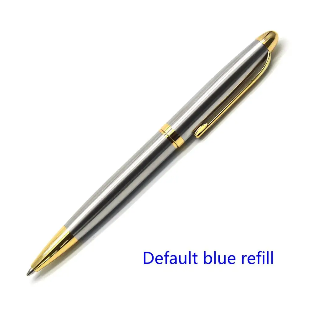 Guoyi A100 Роман металлическая шариковая ручка учебный офис школьные канцелярские принадлежности роскошные подарочные ручки и отель для деловых подписей ручка - Цвет: Steel - Blue ink
