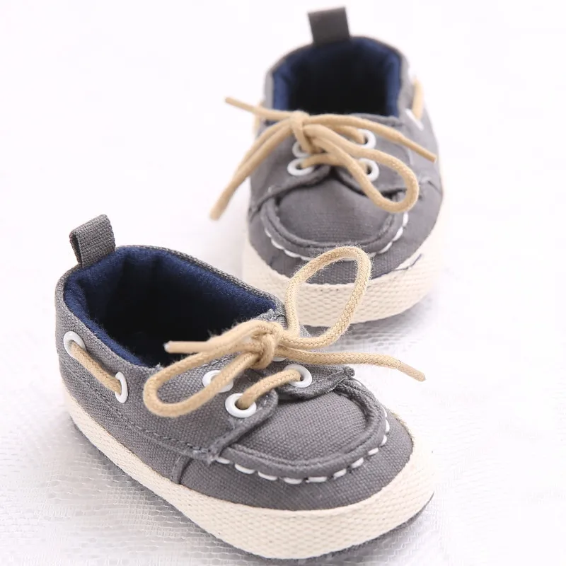 KiIDaDndy обувь детская для маленьких мальчиков Обувь детские мокасины малышей одного новорожденных Обувь 0 и 1 лет a16ll2R - Цвет: Gray