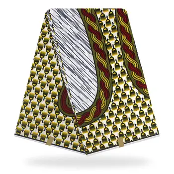 

Wholesale Nigerian Real Wax Fabric, Deluxe African Real Wax Prints For shoes and bags 6yards DF-93
