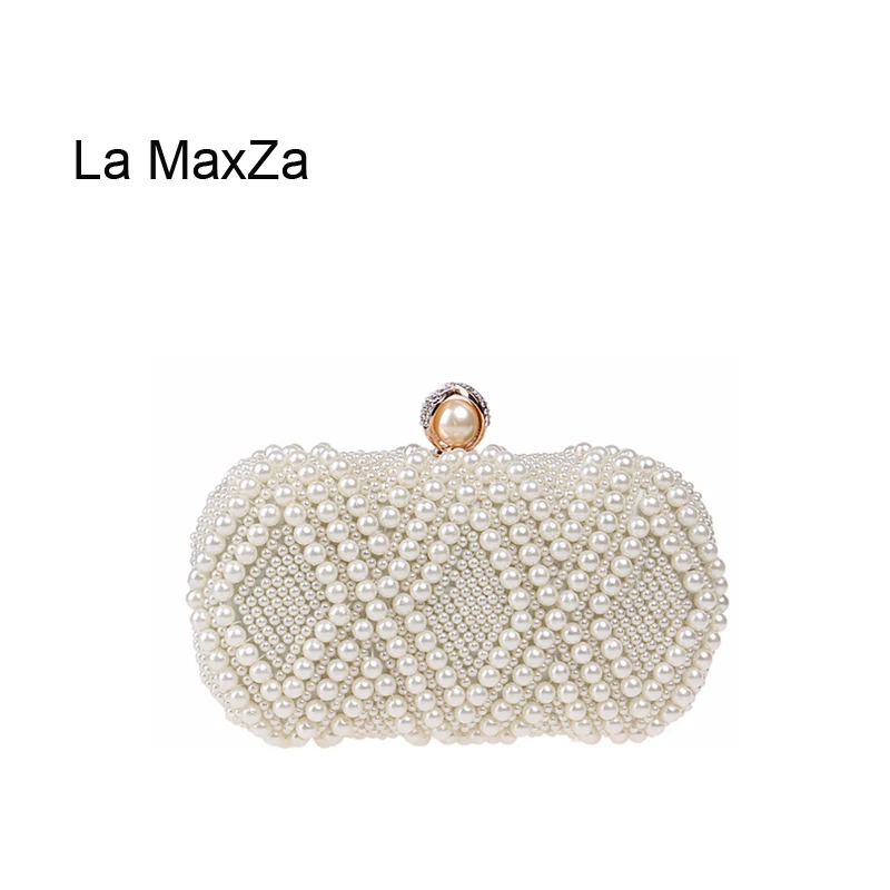 

La MaxZa Imitation pearl Women Evening Clutch Ladies Party Bag Fashion Luxurious Bag Womens Purses Best Seller Bag