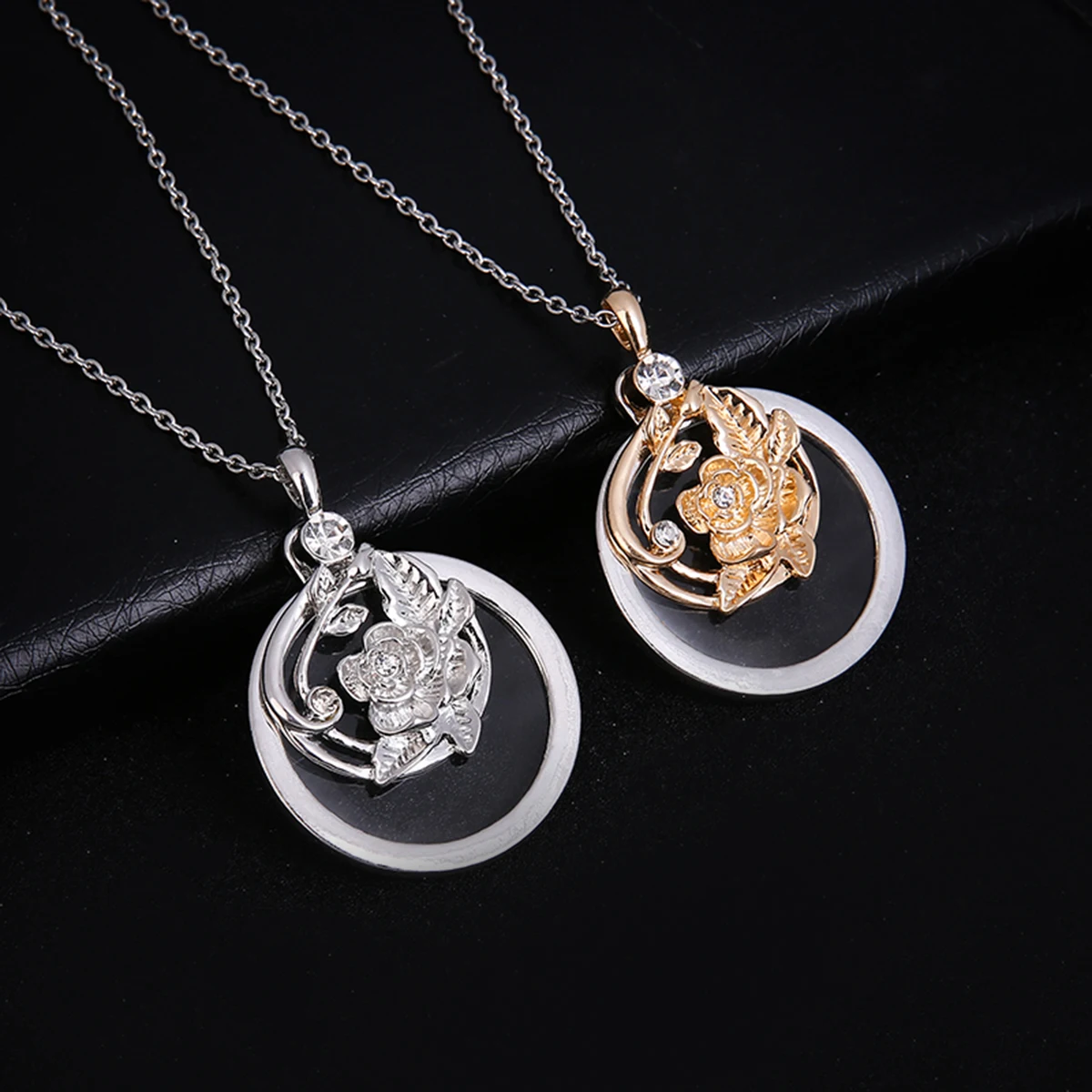 Retro Antique Statement Necklace Shellhard Crystal Cat Magnifying Glass Pendant Long Chain Necklace Fashion Jewelry For Women