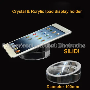 

crystal display stand holder round acrylic for iPad /Tablet PC and Cell Phone