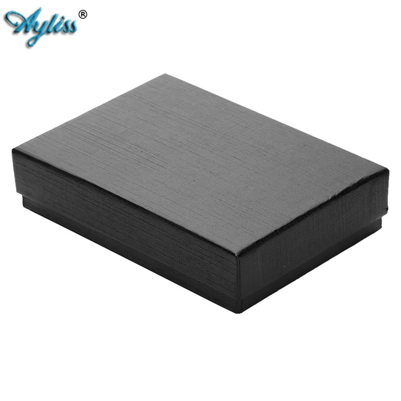 

Ayliss 1pc Black Cool Fashion Gifts Boxes Cufflinks Tie Clip Necklace Earrings Ring Jewelry Box Jewellery Accessories Packaging