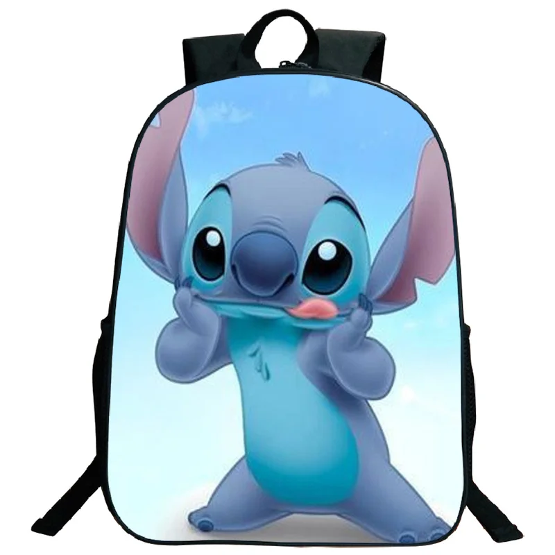Красивый функциональный рюкзак Kawaii Stitch, школьные сумки для книг, узор, мужские и женские дорожные сумки на плечо, Mochila