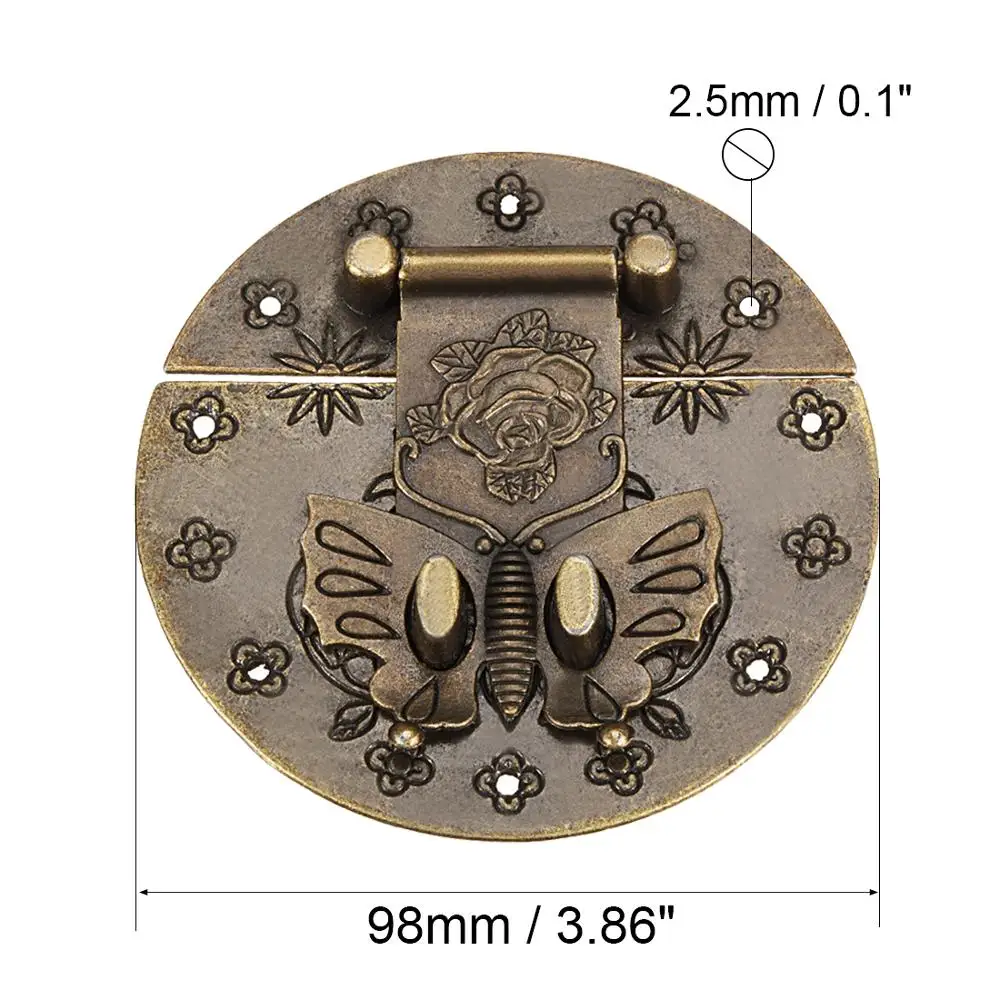 

Uxcell Antique Bronze Brass Wooden Case Hasp Vintage Style Decorative Jewelry Gift Box Suitcase Hasp Latch Hook Furniture Toggle