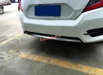 

For Honda Civic 10th Sedan 2016 2017 ABS Chrome Rear Bumper Protector Cover Trim New car accessories