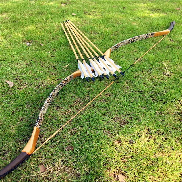  US $104.99 CDRIC 60lbs Chinese traditional handmade gray markings snakeskin archery arrows