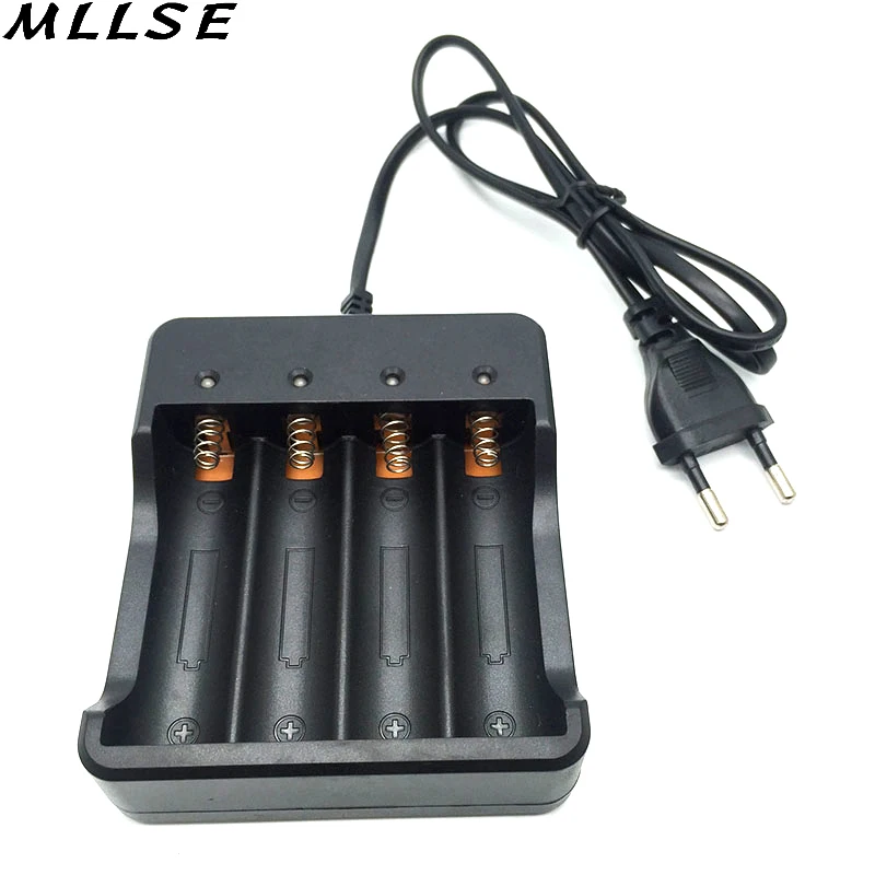 MLLSE черный Универсальный Электрический зарядное устройство 3 7 V 9800 mAh 4x18650