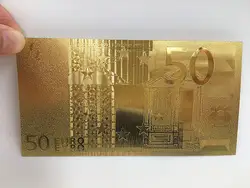 Exonumia золото Евро банкнот евро 50 золото Фольга банкнот завод поставляет