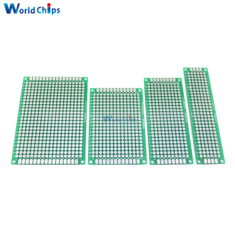 

20pcs/lot 5x7 4x6 3x7 2x8cm Double Side Prototype Diy Universal Printed Circuit PCB Board Protoboard For Arduino