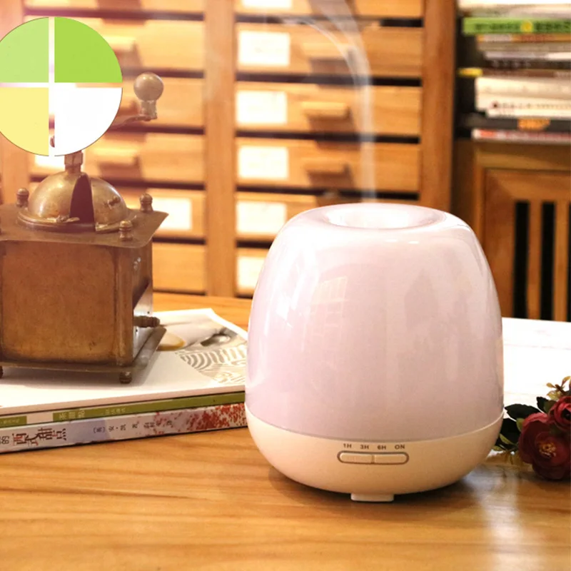 

300ml Aroma Essential Oil Diffuser Ultrasonic Air Humidifier with Wood Grain 7 Color Changing LED Night Lights