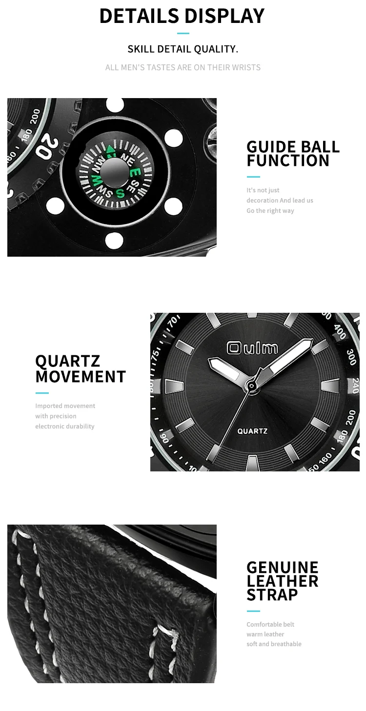 OULM Stylish Quartz Watch for Men