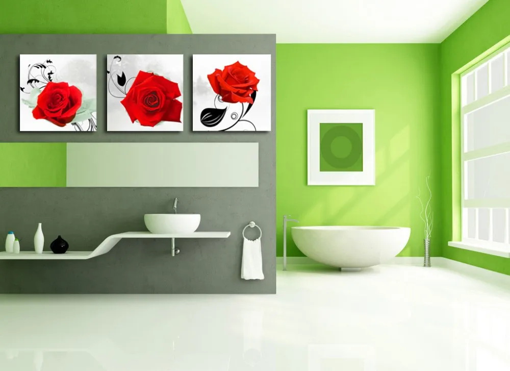 3 meaning painting flowers beautiful rose flower adornment wall mural painting the living room