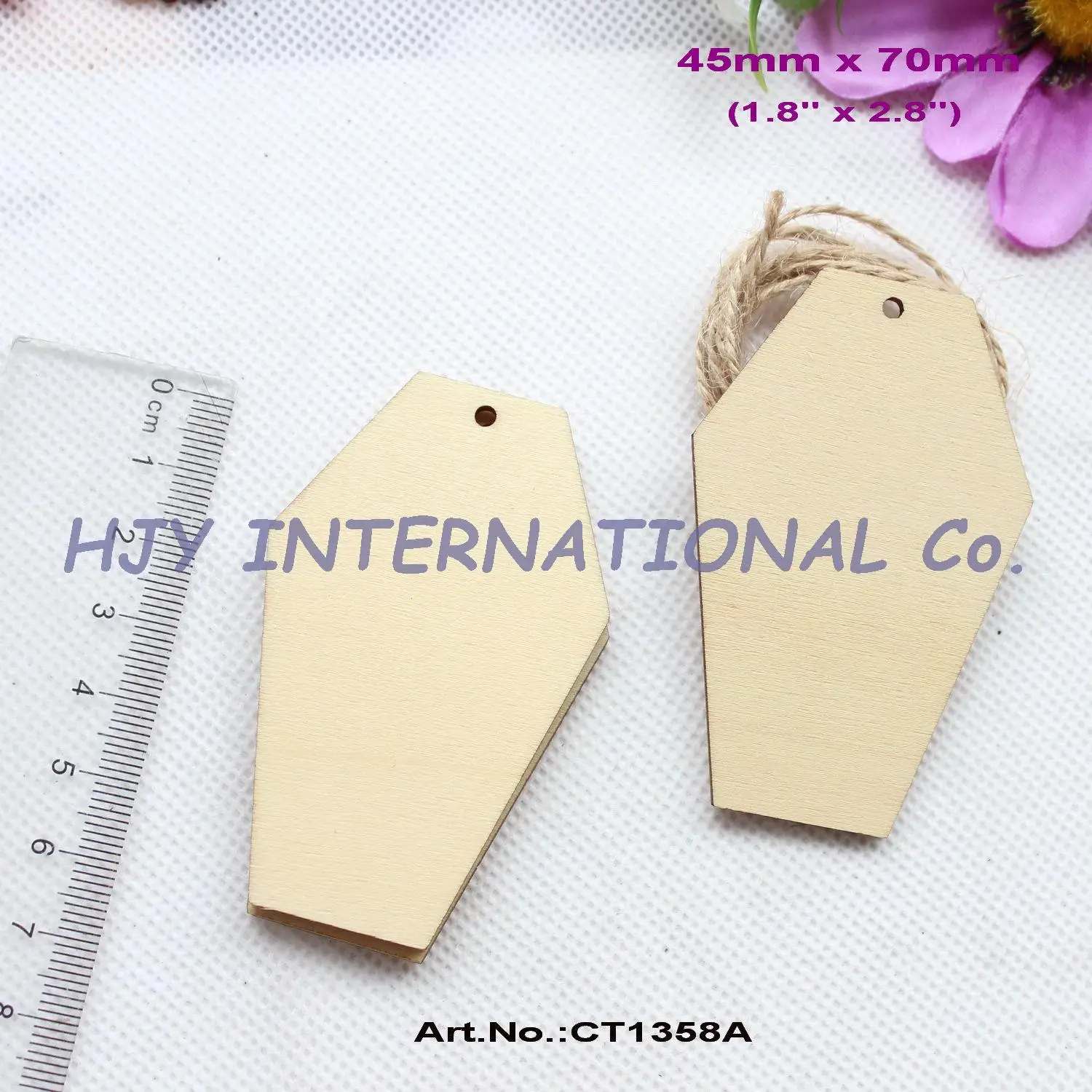 (14 шт./лот) 70 мм натуральный пустой деревянный гроб Oraments Grave Tags Scrapbook Bulk 2 8 &quot-CT1358A |