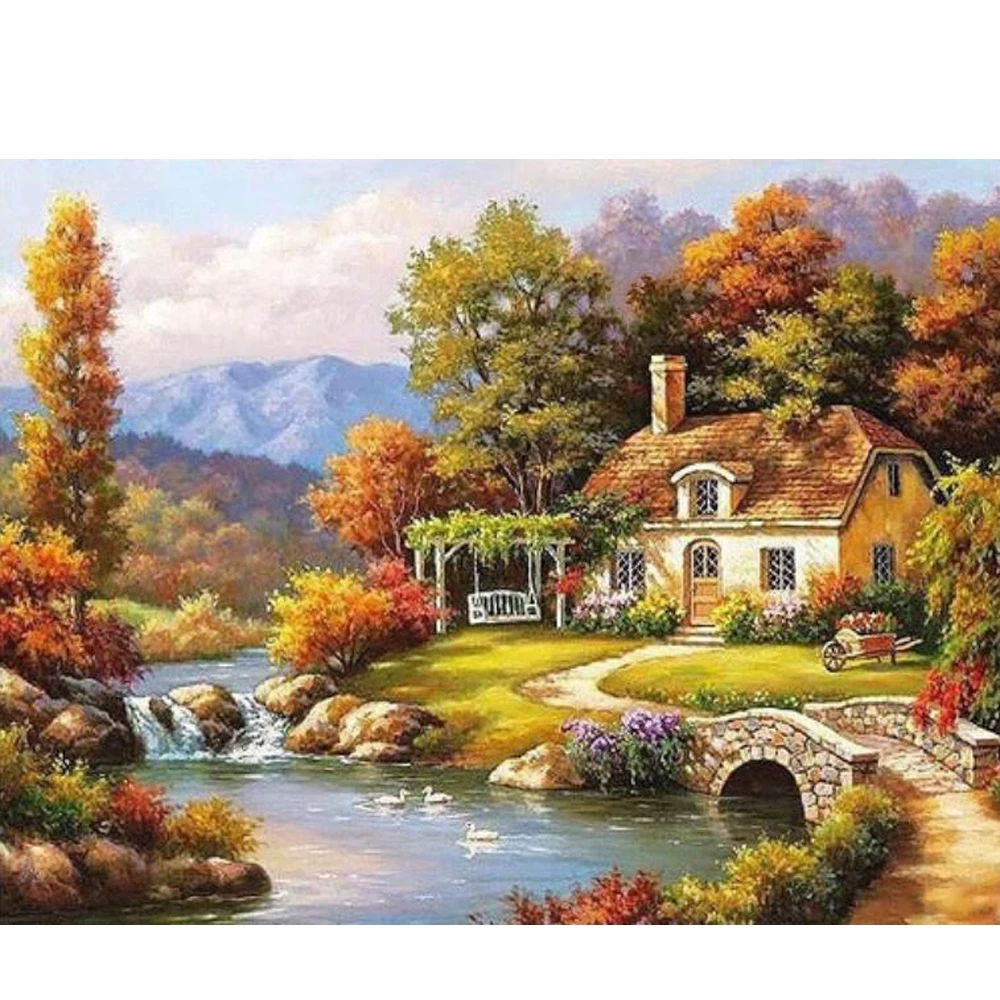 YANXIN DIY Framed Painting By Numbers Oil Paint Photo Wall Art Digital Pictures Painting Decor