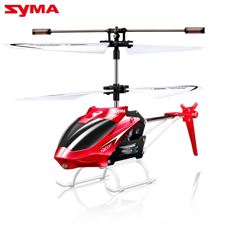 Oroginal SYMA W25 2CH крытый малых RC электрический алюминиевый сплав беспилотный вертолет небьющиеся для мальчиков игрушки приколы - Цвет: Red