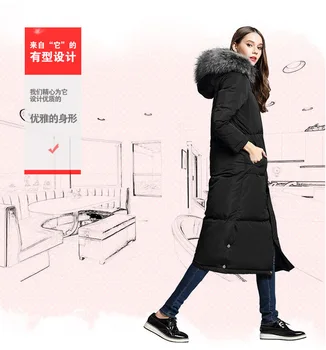 

Fur Collar Hooded Student Winter Down Coat Jacket Long Thick Warm Women Casaco Feminino Abrigos Mujer Invierno Wadded Parkas