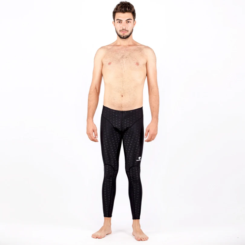 Buy HXBY Men Nylon Long Swimming Trunks Black Two