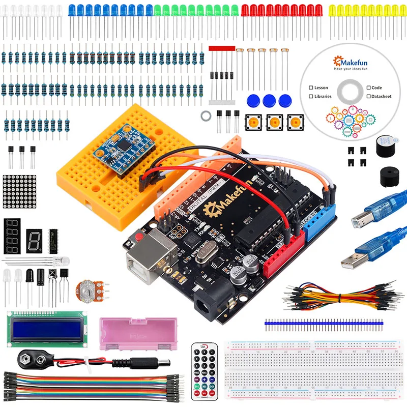 

Keywish MPU6050 Project Starter Kit for Arduino R3 with Tutorial MPU6050 Accelerometer Module SG90 Micro Servo 19 Lessons