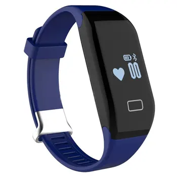 

H3 Bluetooth 4.0 IP67 waterproof OLED Display smart watch wristband Heart rate pedometer(Blue)