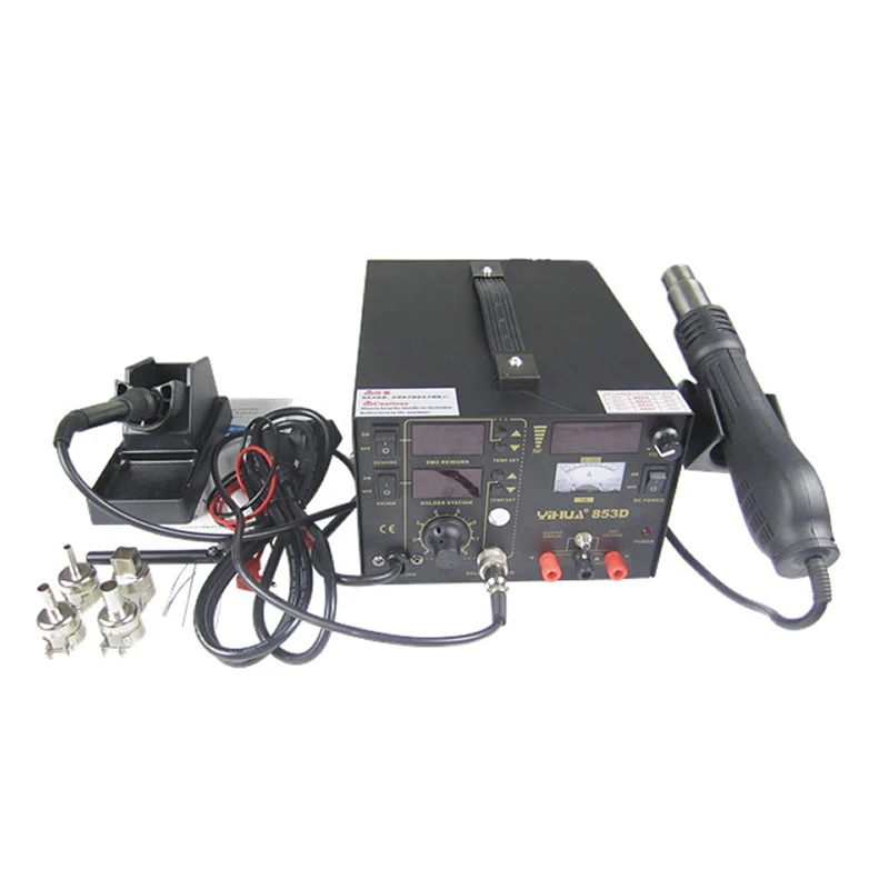 

YH 853D soldering station, SMD solder station hot air gun soldering iron DC power supply 3 in 1 welding machine