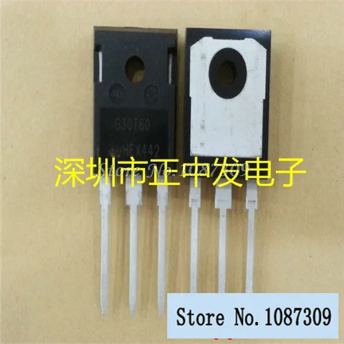 10pcs free shipping IGBT tube G30T60 IGW30N60T 30A 600V new original