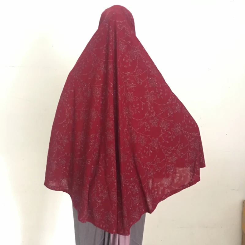 H1385 новейший большой размер хиджаб блеск молиться хиджаб, мусульманский шарф крышка бюст джибаб химар