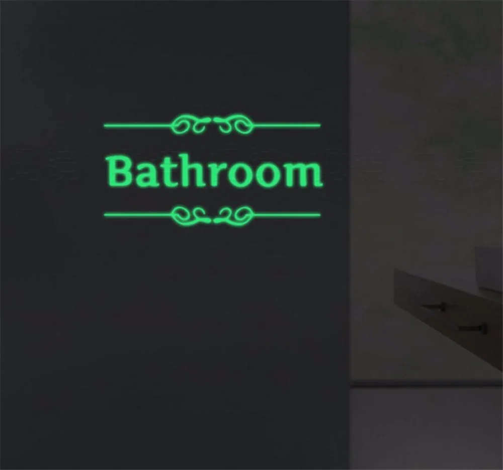 

Novelty hot night wall stickers English letter bathroom luminous fluorescent stickers wall decoration Glow In The Dark A2128c