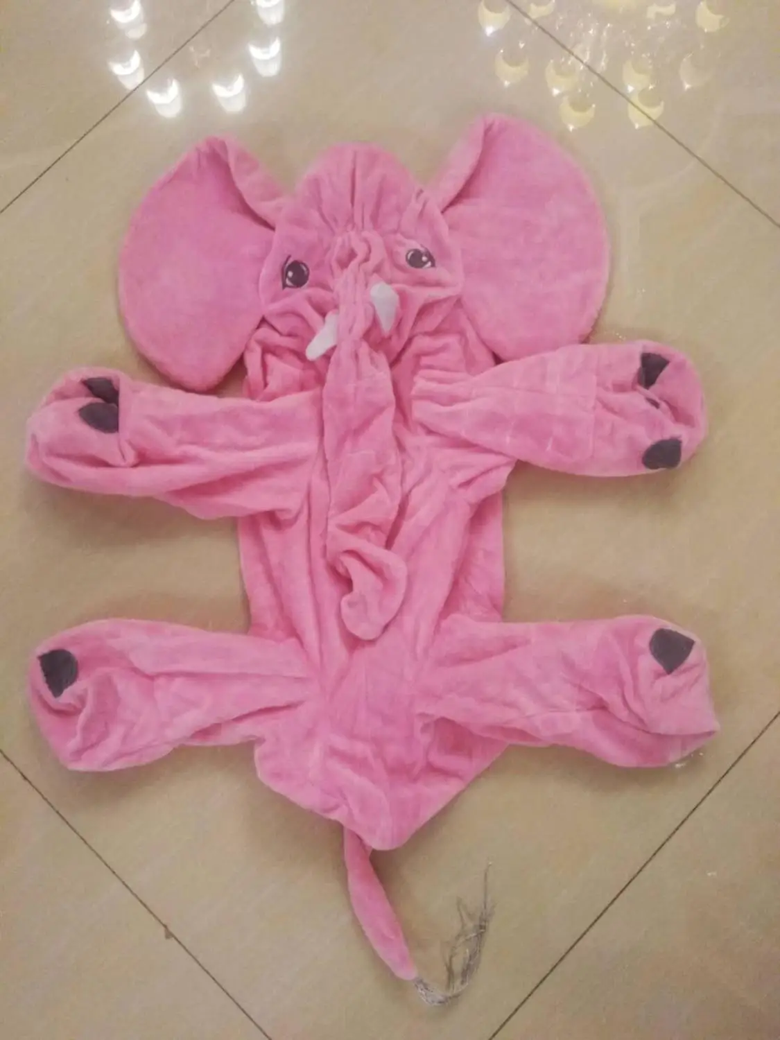 40/60 см, мягкая кожа слона для младенцев, плюшевая игрушка, плюшевая игрушка, плюшевая кукла - Цвет: Pink 60cm