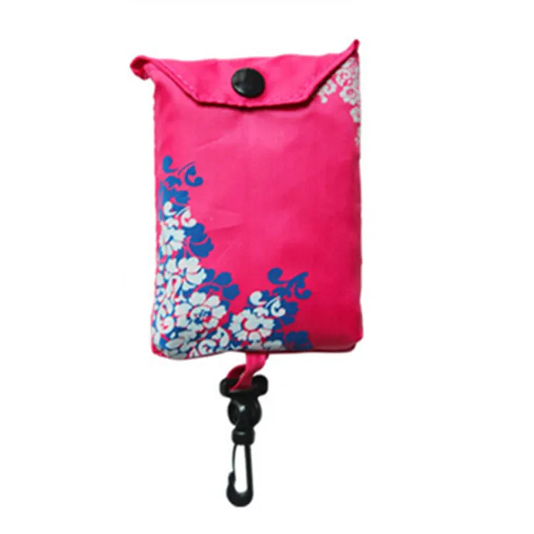 ross red and flower 45*57 см Новая мода печать цветы складной многоразовые сумки для покупок Горячие EcoTote сумки удобные большие емкости Сумки для хранения - Цвет: ross red and flower