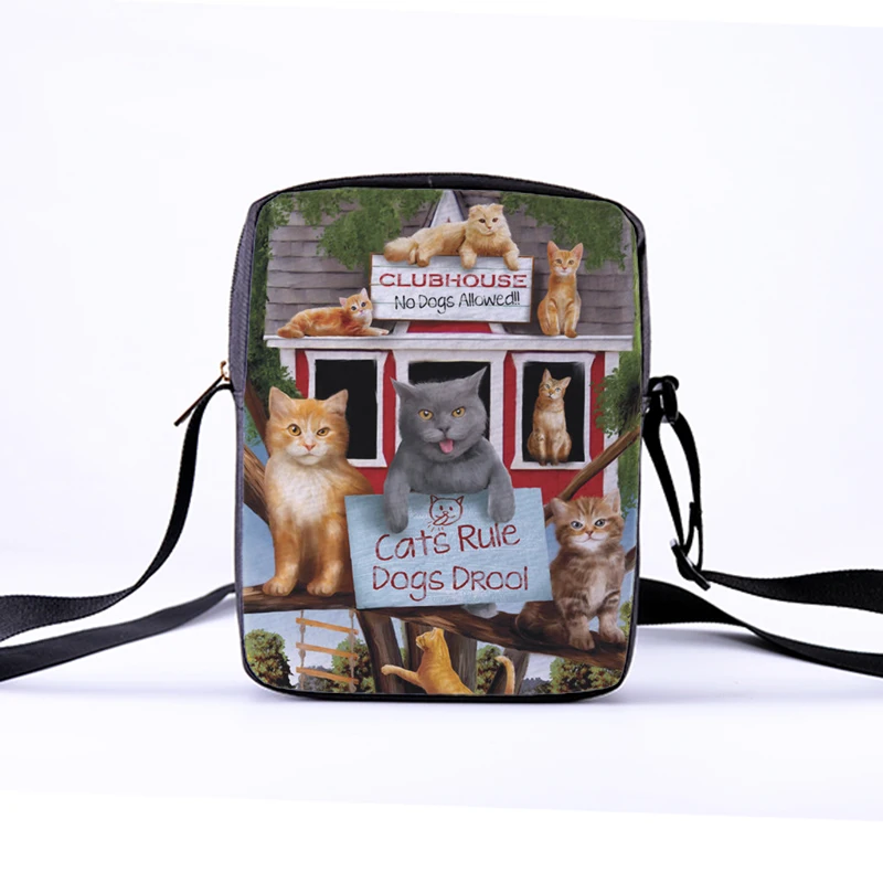 Новинка, модные женские сумки через плечо от известных брендов, Детская сумка через плечо для девочек, сумка через плечо, 3D кошка, животное