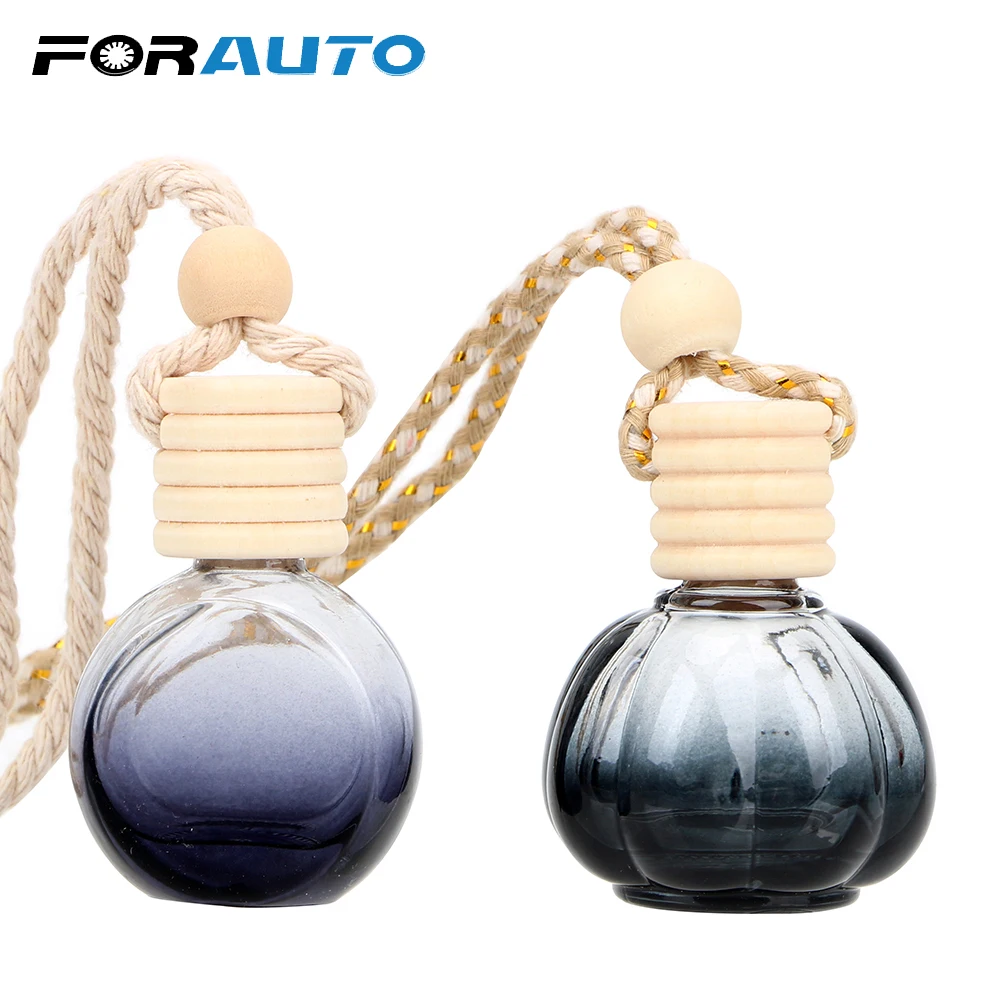 

Car-styling Rearview Mirror Pendant Car Hanging Perfume Empty Glass Bottle for Essential Oils Diffuser Air Freshener Fragrance
