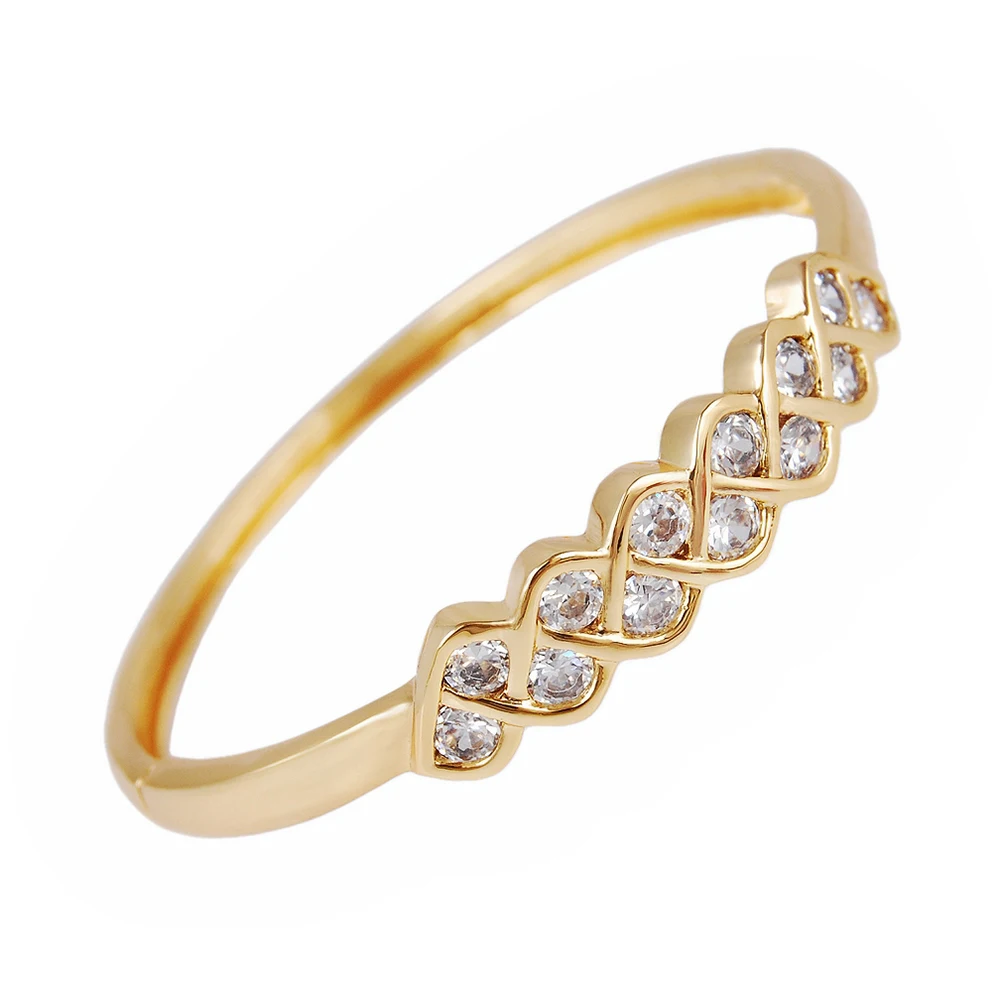 WSZ0024 J B Women Gold Bracelet Cuff Bangle (Golden)in Bangles from