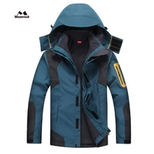 MAZEROUT мужские новые лыжные 3 в 1 водонепроницаемые куртки для рыбалки зимние ветрозащитные уличные худи для кемпинга треккинга туризма путешествия 5XL J3
