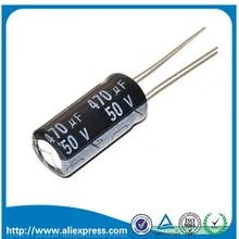 UF 470UF Electrolytic-Capacitor 50V 10PCS 10--20mm Capacitors-Size Aluminum 50-V/470