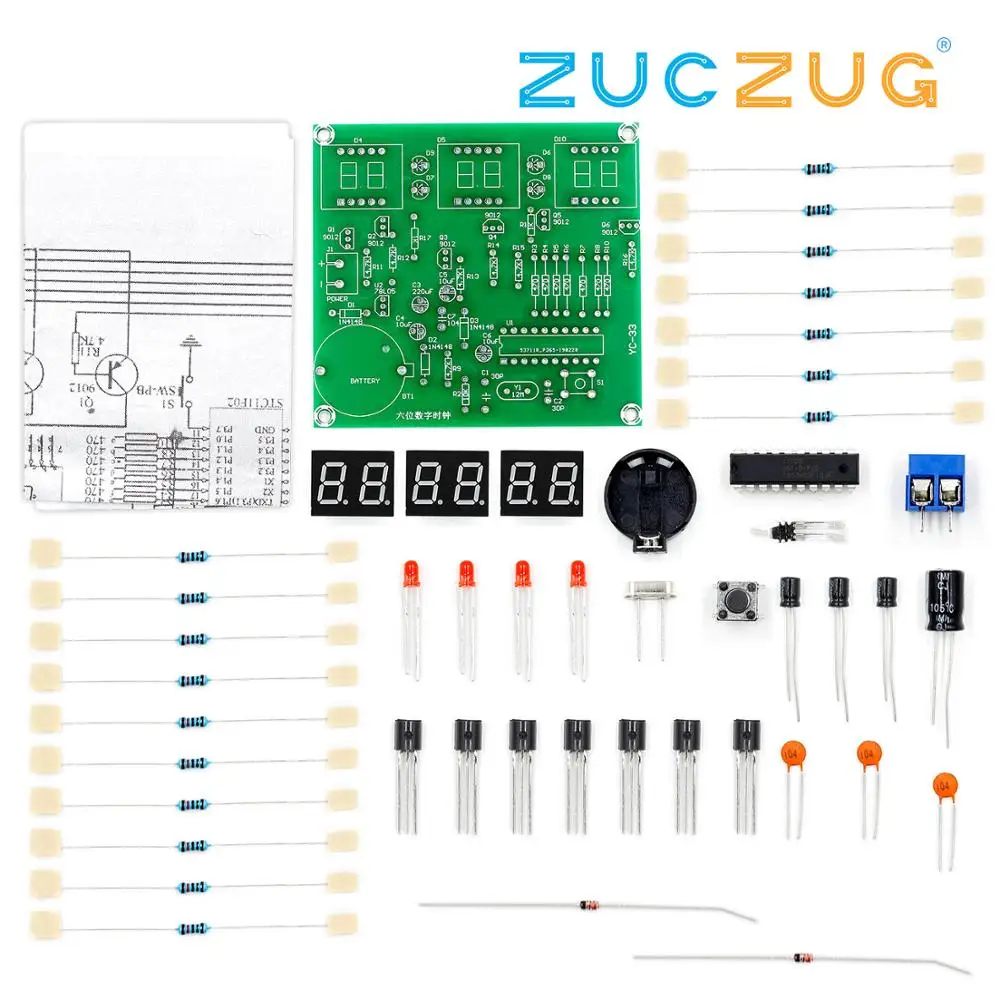 

DIY Kits Electronic Clock Digital Tube LED Display Suite Electronic Module Parts and Components DC 9V - 12V