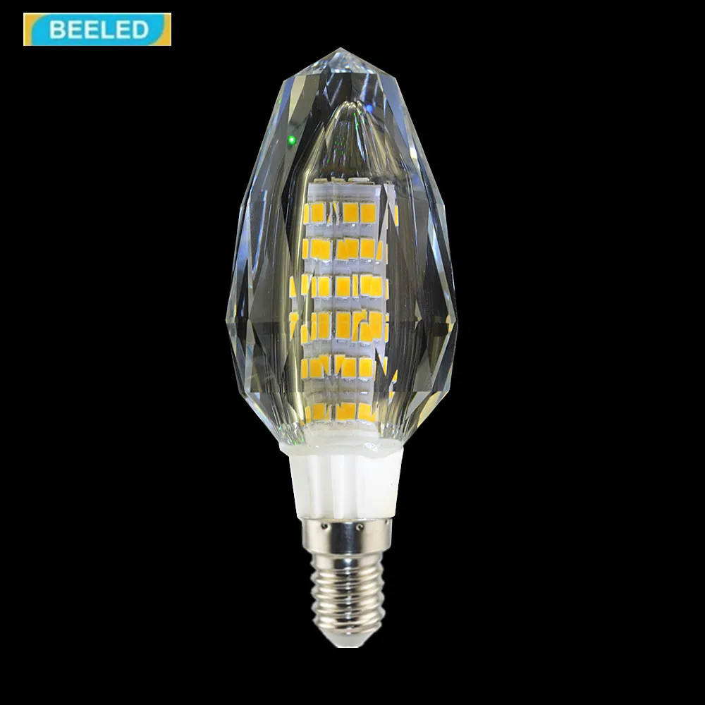 Светодиодный светильник E14 5 Вт 7 Вт, лампа 220 В, хрустальная лампа, люстра для дома, гостиной, энергосберегающий светильник ing, 6 шт. в упаковке, светодиодный светильник для домашнего декора
