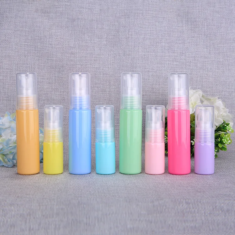 

50pcs 10ml 30ml Plastic PET Macaron colors Lotion Bottles Squeezable Cosmetic Cream Container Travel Liquid Fill Sample Vials