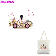 Ransitute R308 Радужная девочка 3 серии патч Термотрансферная футболка куртка аппликация рюкзак принт моющийся теплообмен